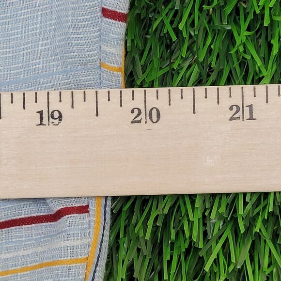 Vintage 80s MOD Plaid Button Shirt Medium 20x30 Blue USA - Picture 8 of 11